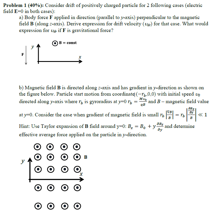 Consider drift of positively charged particle for 2 | Chegg.com