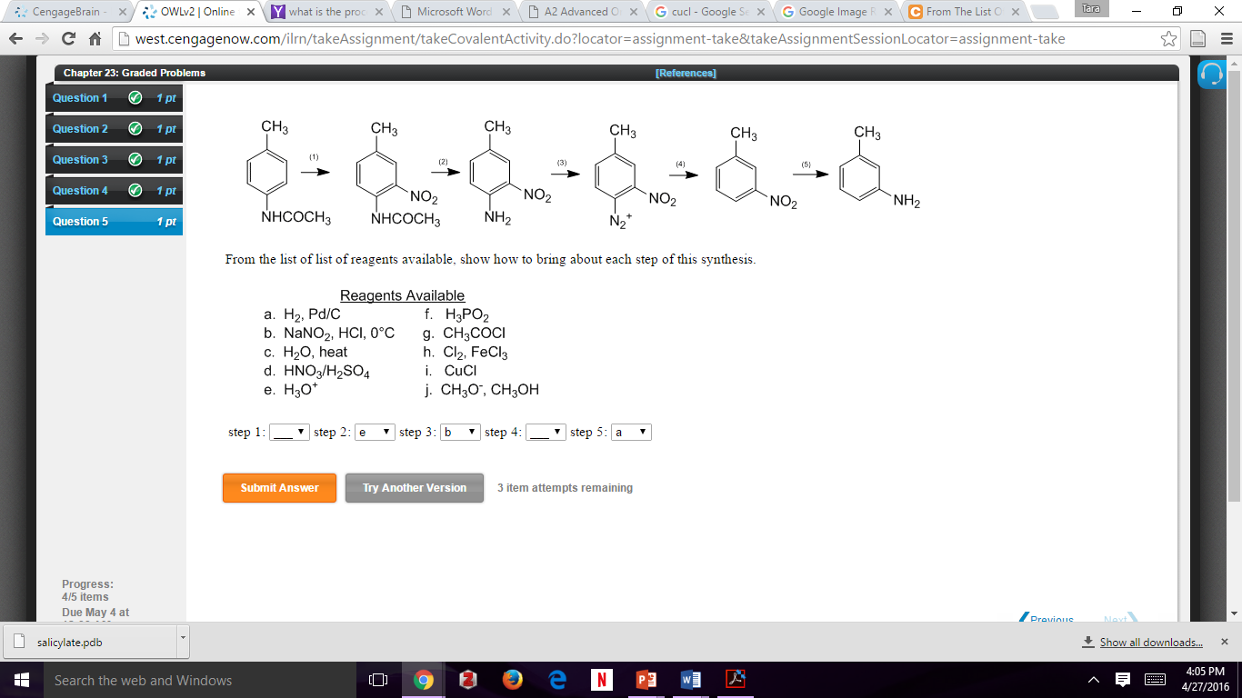 Solved From the list of list of reagents available, show how | Chegg.com