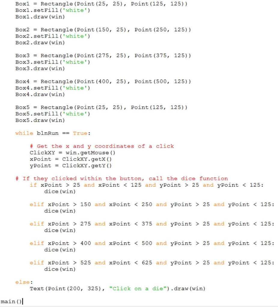 Solved Create the following graphics dice program. Dice | Chegg.com