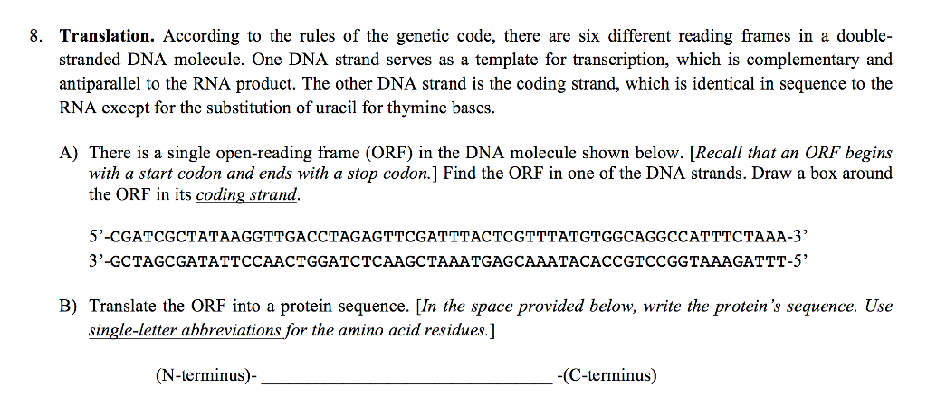 Solved According to the rules of the genetic code, there are | Chegg.com