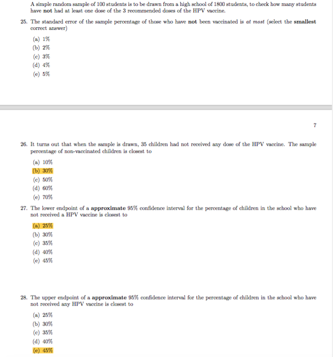 A simple random sample of 100 students is to be drawn | Chegg.com
