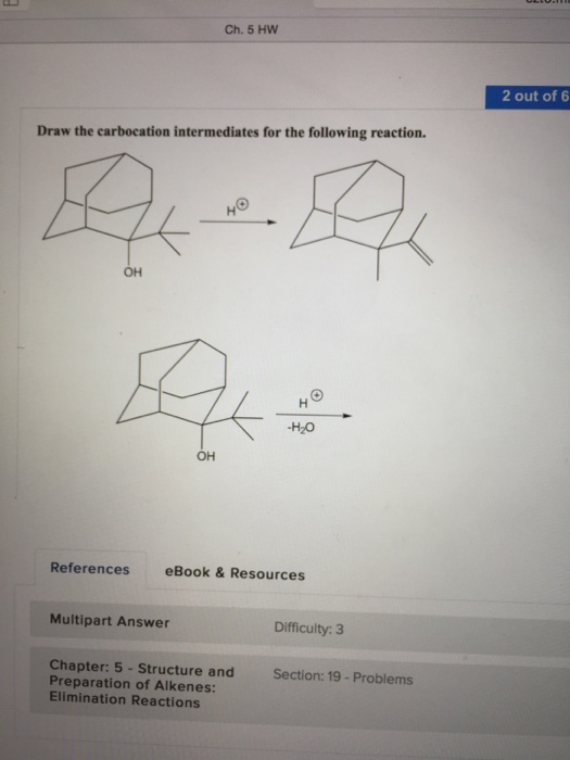 Solved Draw the carbocation intermediates for the following