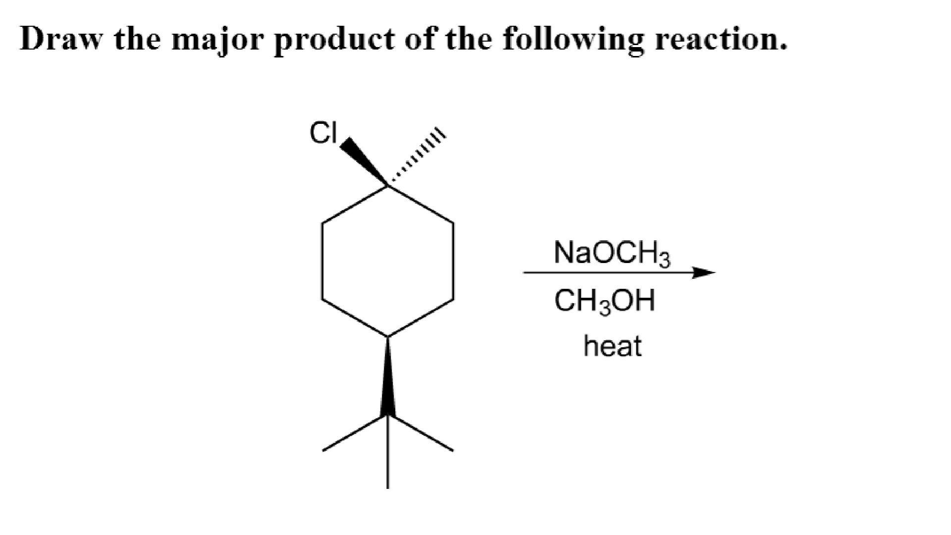Solved Draw the major product of the following reaction.