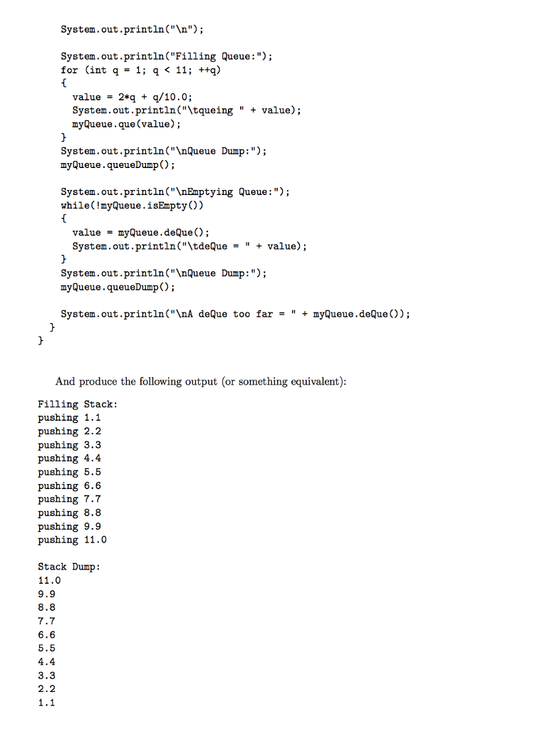 Program Specification: A Stack is a simple container | Chegg.com