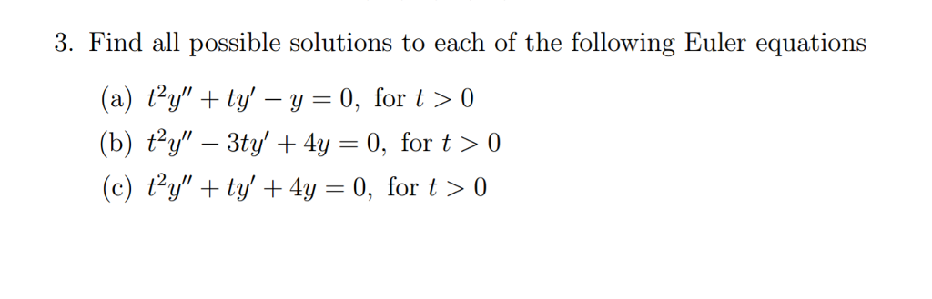 Solved Find all possible solutions to each of the following | Chegg.com