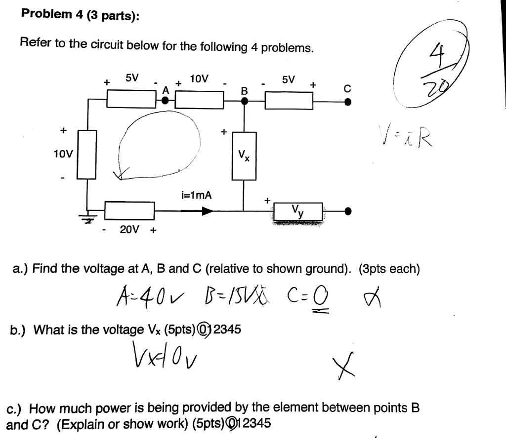 Solved Refer to the circuit below for the following 4 | Chegg.com