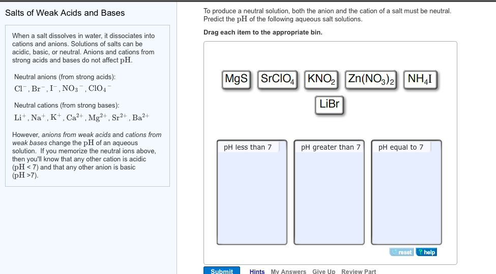 Solved When a salt dissolves in water it dissociates into