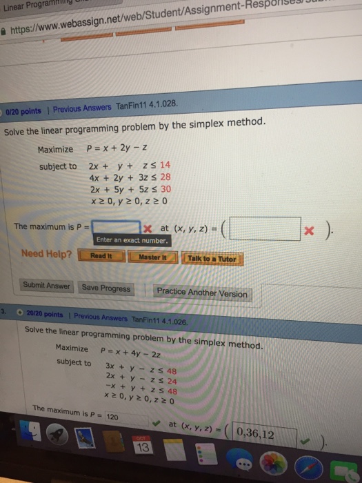 Solved Solve the linear programming problem by the simplex | Chegg.com