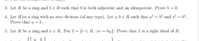 Solved 3. Let R Be A Ring And B R Such That B Is Both | Chegg.com