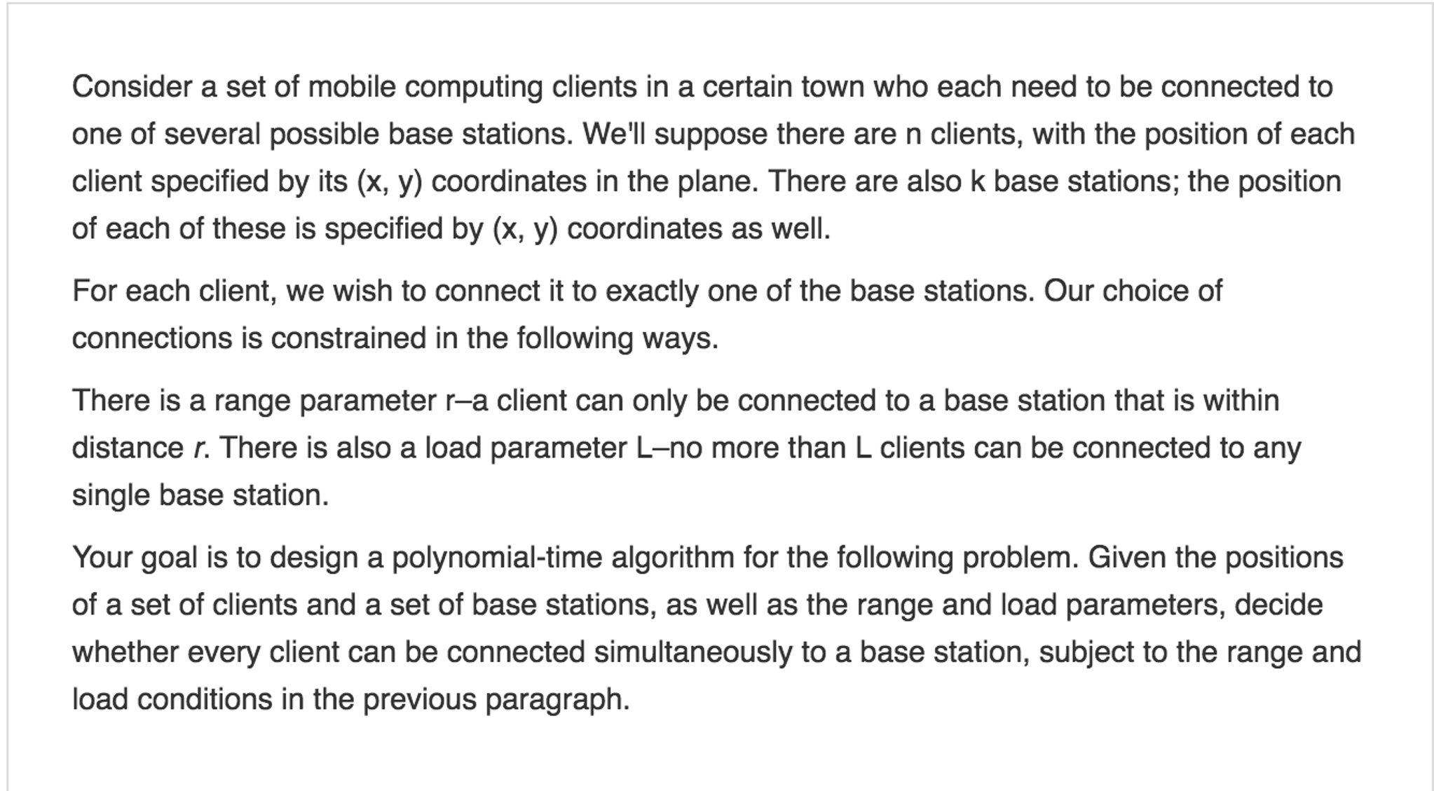 Consider a set of mobile computing clients in a | Chegg.com