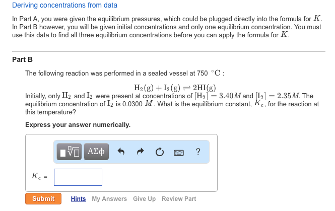 Solved Calculate Equilibrium Constants For Chemistry. Help | Chegg.com