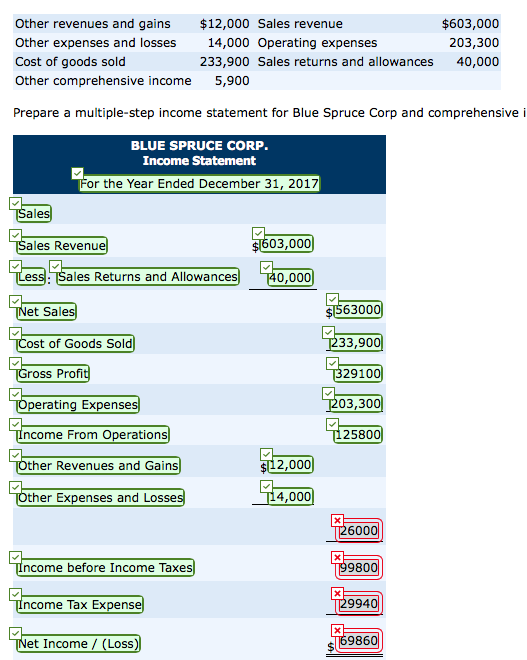 Income Statement Example Wiley Plus 4865