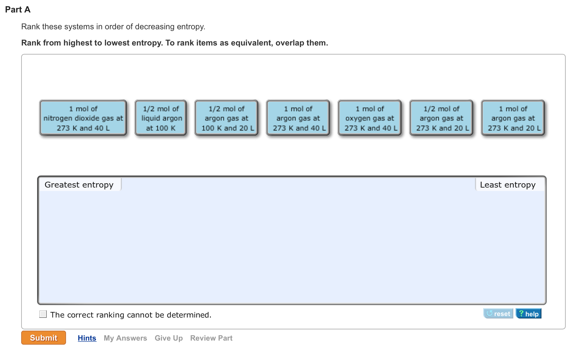 Classify Each Process By Its Individual Effect On The | Chegg.com