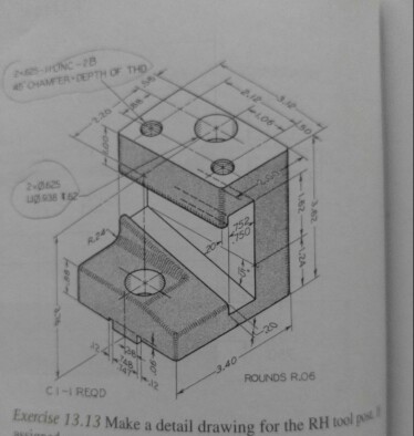 Solved ROUNDS R.06 Exercise 13.13 Make a detail drawing for | Chegg.com