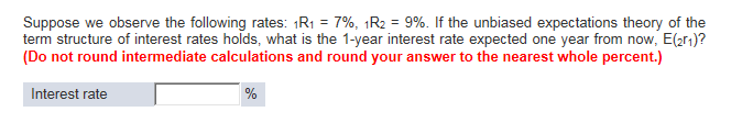 Solved Suppose we observe the following rates: _1R_1 7%, | Chegg.com