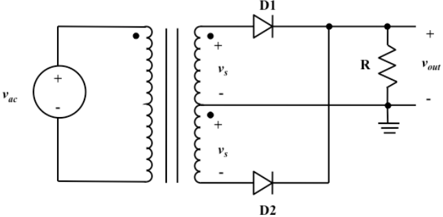 Solved A diode-based full-wave rectifier is shown below. If | Chegg.com