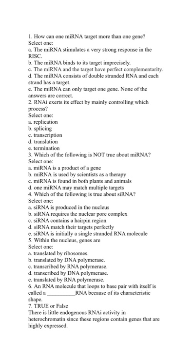 Solved Cell And Molecular Biology ANSWER ALL*multiple Choice | Chegg.com