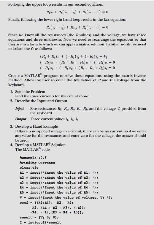 Solved EXAMPLE 10.5 SOLVING SIMULTANEOUS EQUATIONS: AN | Chegg.com