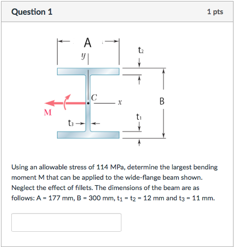 Solved Using an allowable stress of 114 MPa, determine the | Chegg.com