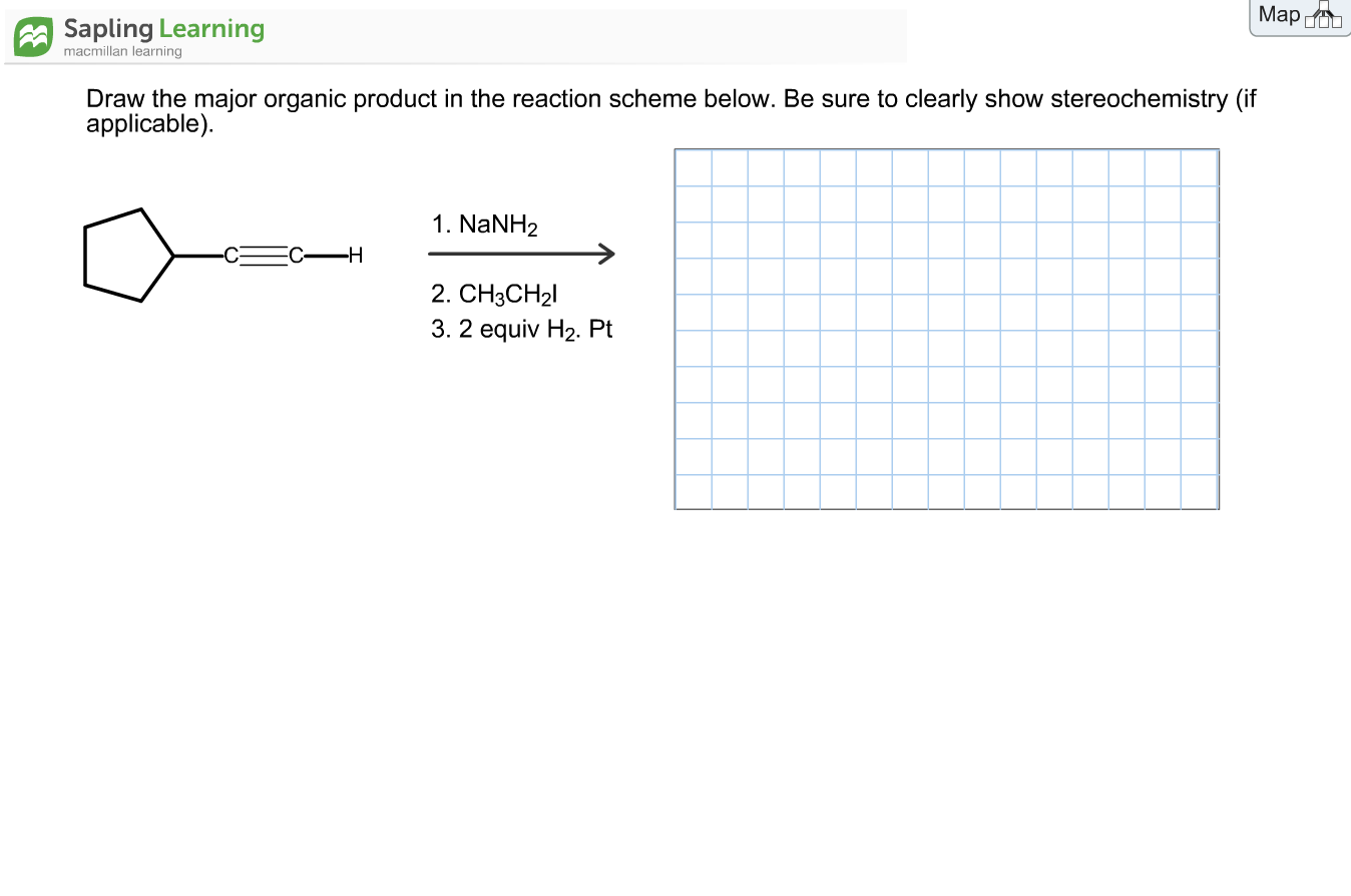 Solved Draw the major organic product in the reaction scheme