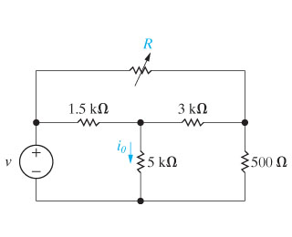 Solved The variable resistor R in the circuit in (Figure 1) | Chegg.com