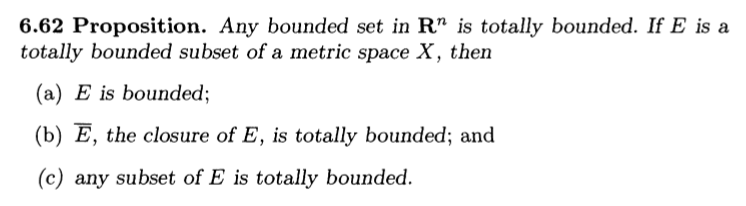 Any bounded set in R^n is totally bounded. If E is a | Chegg.com