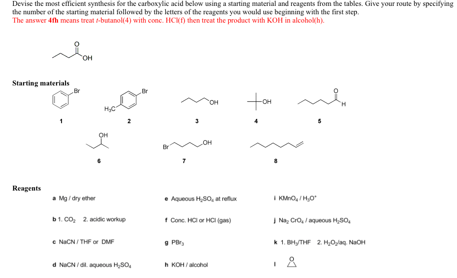 Solved Devise the most efficient synthesis for the | Chegg.com