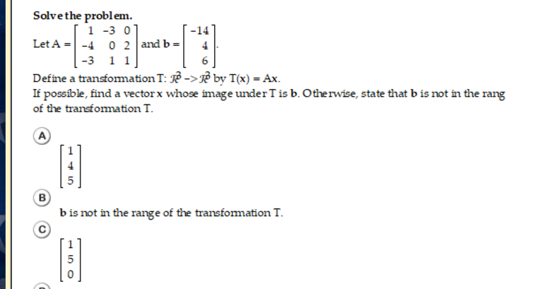 Solved Solve The Problem T 1 3 0 14 Let A 4 0 2 And B 4 -3 1 | Chegg.com