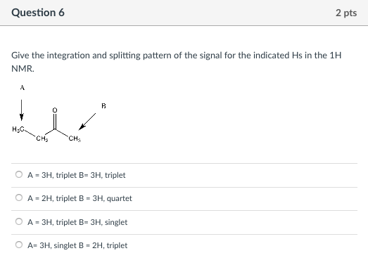 Solved Question 6 2 Pts Give The Integration And Splitting