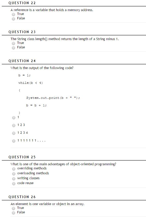 Solved A reference is a variable that holds a memory | Chegg.com