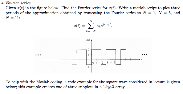 square wave fourier series matlab