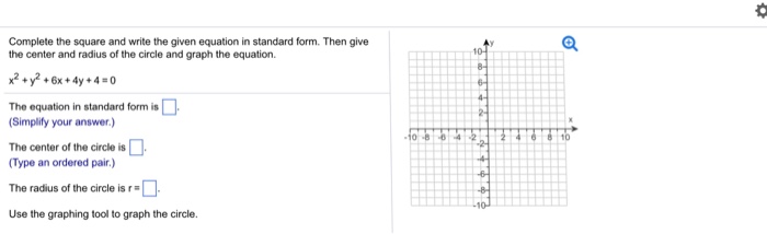 Solved Complete the square and write the given equation in | Chegg.com