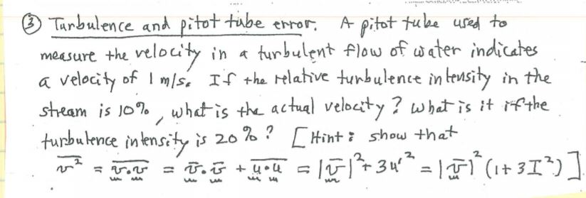 calculate velocity using a pitot tube