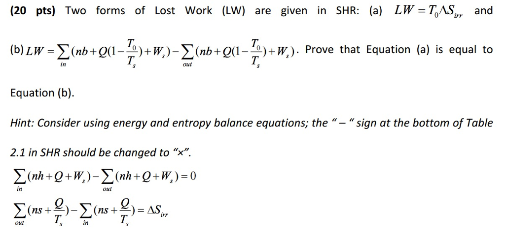 two-forms-of-lost-work-lw-are-given-in-shr-lw-chegg