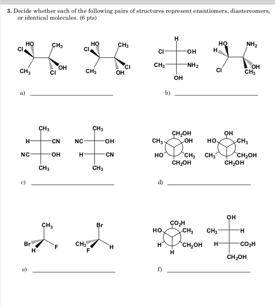 Solved 3. Decide whether each of the following pairs of | Chegg.com