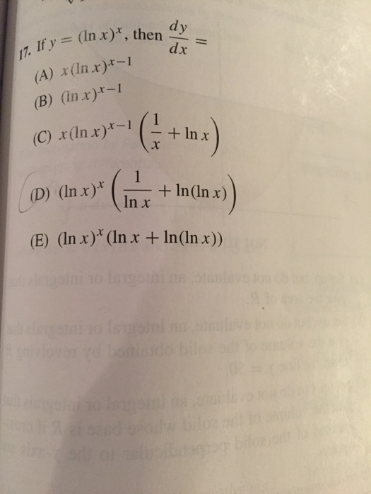 solved-if-y-ln-x-x-then-dy-dx-chegg