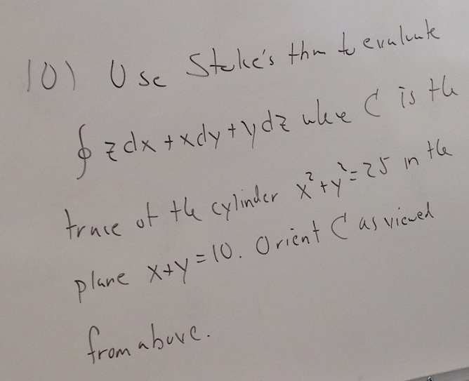 Steyx Formula Examples Solved Using Stoke's Theorem to evaulate ? z dx + x dy + y | Chegg.com