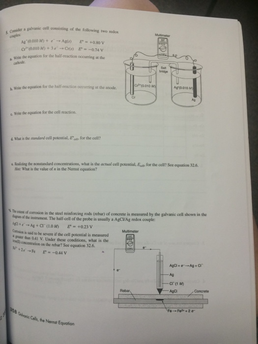 Solved I. In a galvanic cell. a. reduction occurs at the