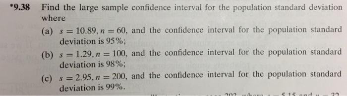 Solved 9.38 Find the large sample confidence interval for | Chegg.com