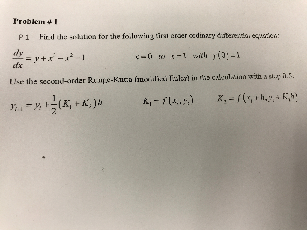Solved Find the solution for the following first order | Chegg.com