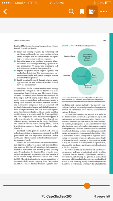 Lockheed Martin Case #20 – page 259 | Chegg.com