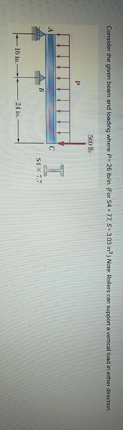 Solved Consider the given beam and loading where P-26 | Chegg.com