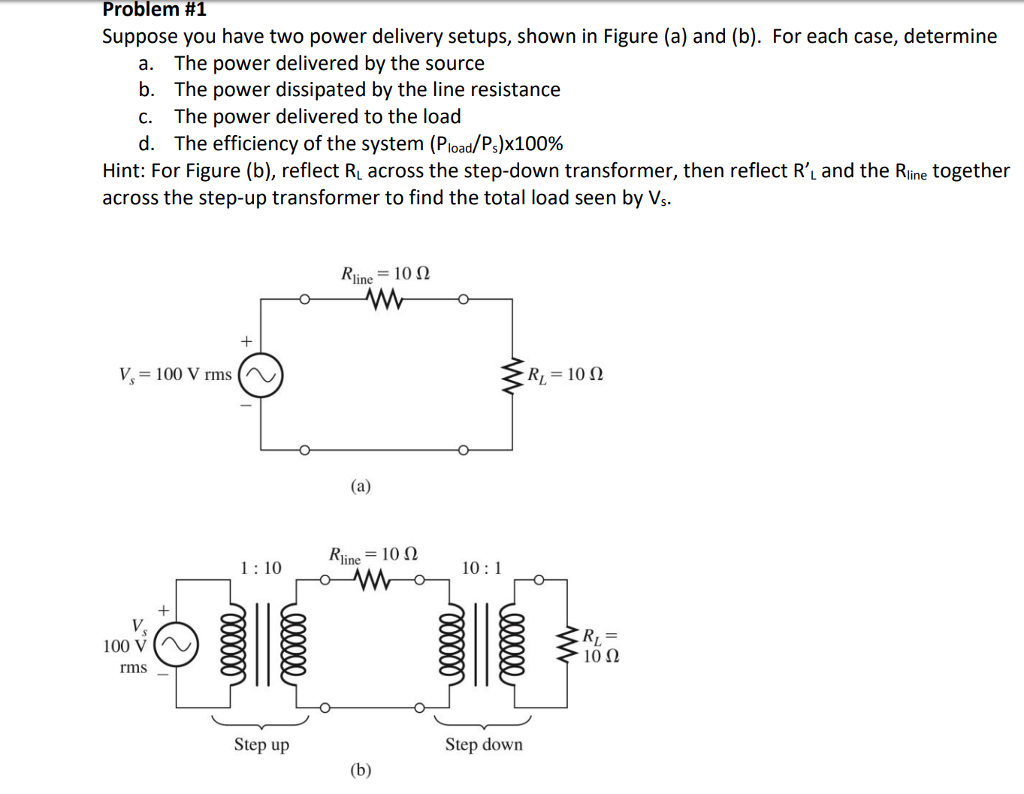 Solved Problem #1 Suppose You Have Two Power Delivery | Chegg.com