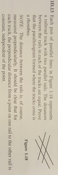 Solved 1D.13 Each pair of parallel lines in Figure 1.18 | Chegg.com