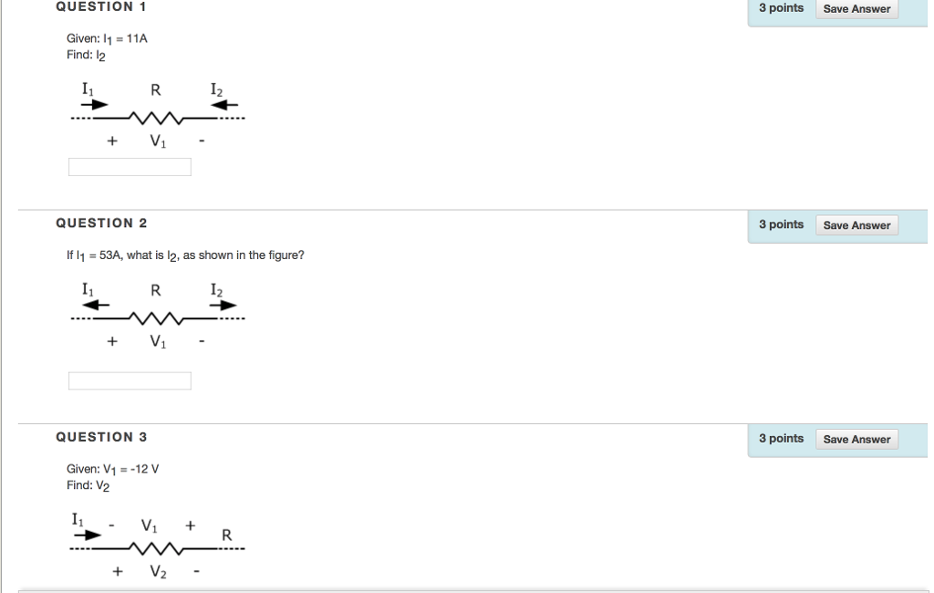 Solved QUESTION 4 3 pointsSave Answer What is the current | Chegg.com