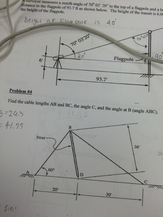 Solved A surveyor measures a zenith angle of 70 degree 03'
