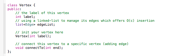 Can someone show me how to implement a c++ graph | Chegg.com