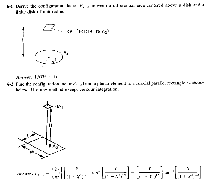 Solved 61 Derive the configuration factor F between a