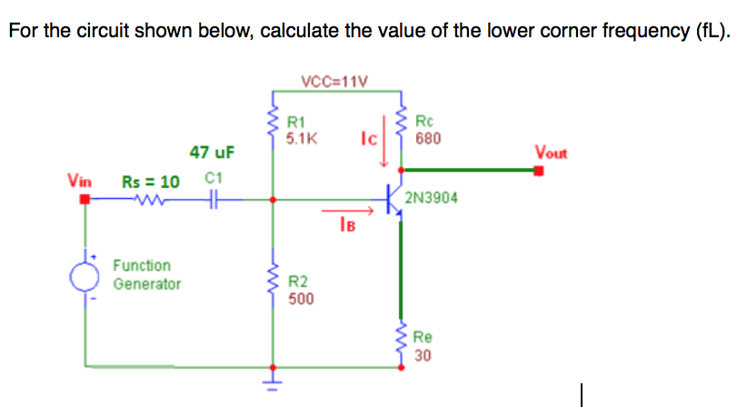 Solved For the circuit shown below, calculate the value of | Chegg.com