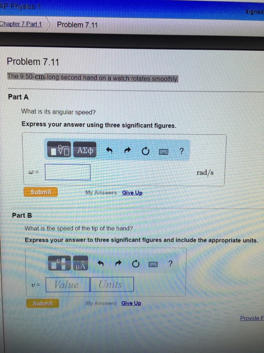 Solved The 9.50cmlong second hand on a watch rotates